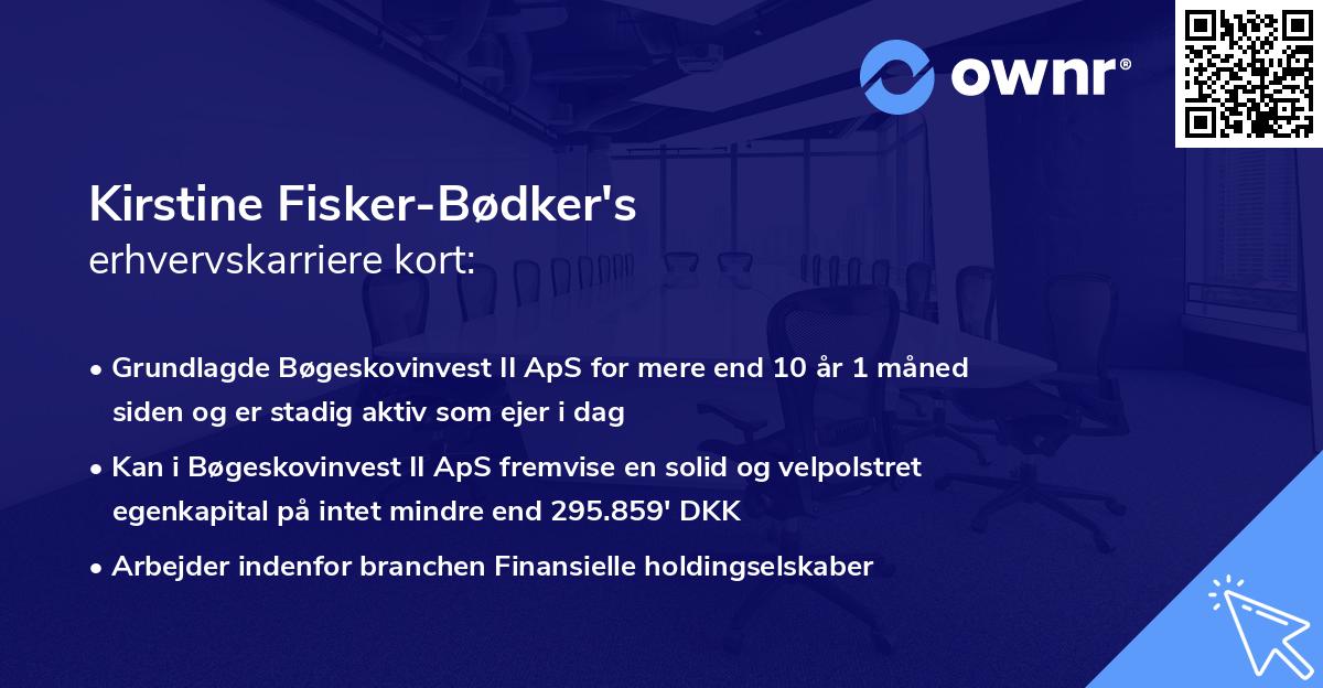 Kirstine Fisker-Bødker's erhvervskarriere kort