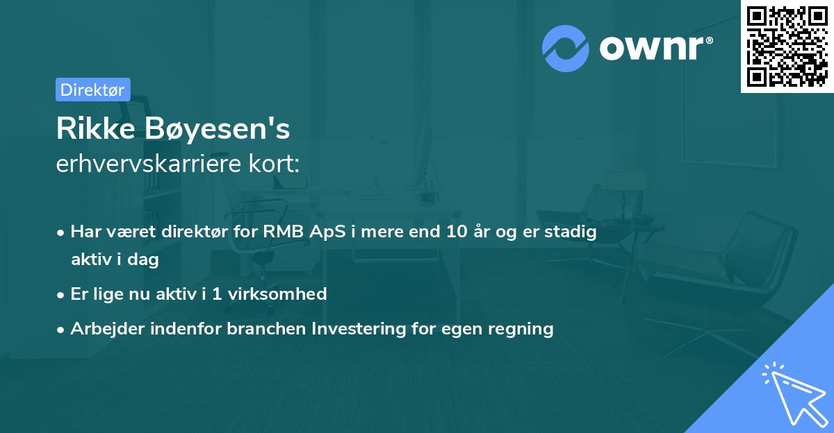 Rikke Bøyesen's erhvervskarriere kort