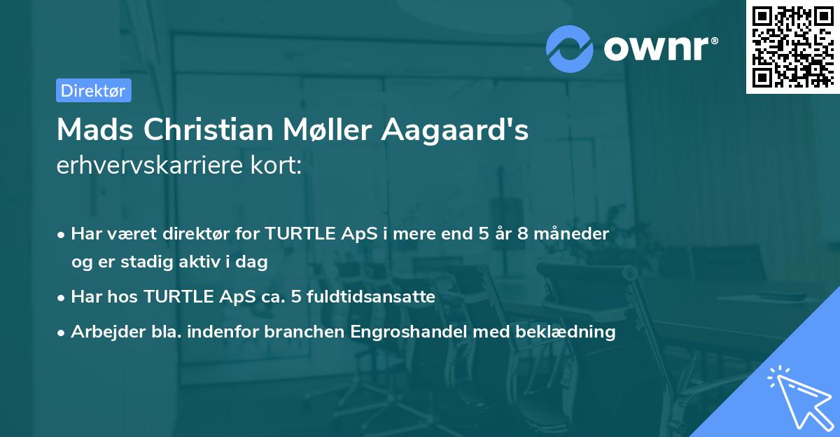 Mads Christian Møller Aagaard's erhvervskarriere kort