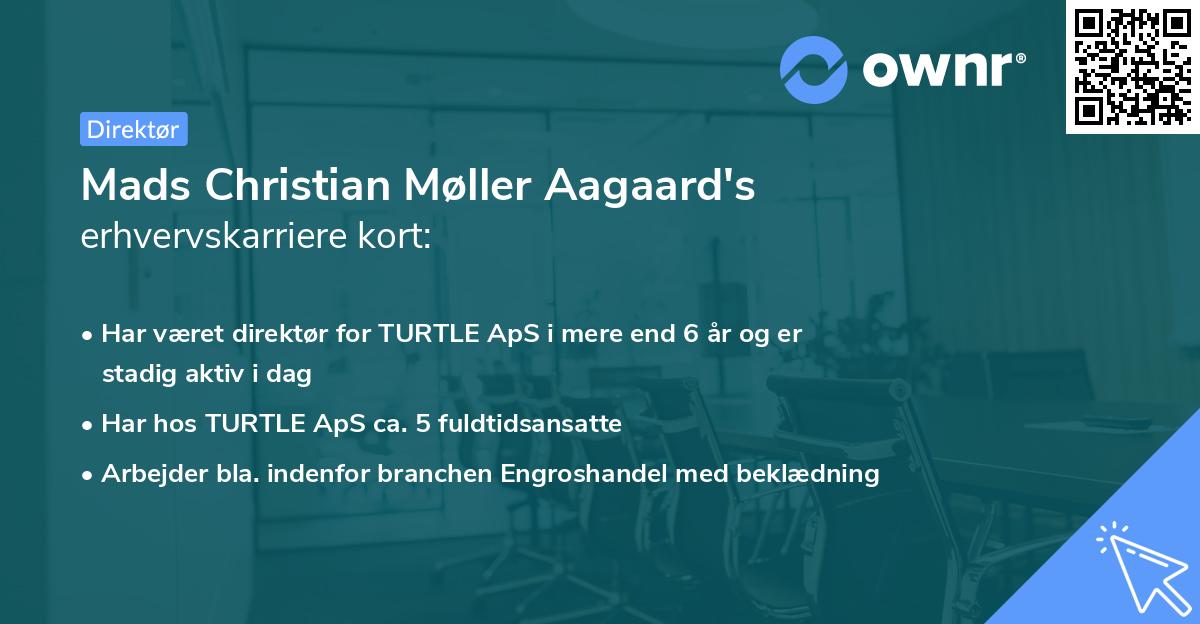 Mads Christian Møller Aagaard's erhvervskarriere kort