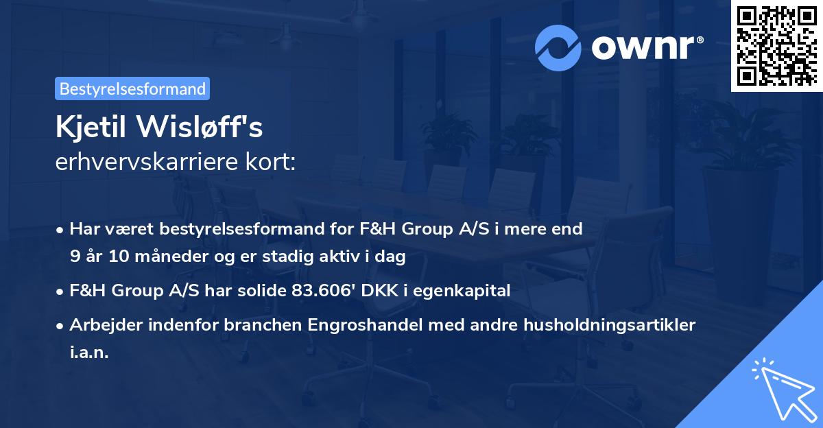 Kjetil Wisløff's erhvervskarriere kort