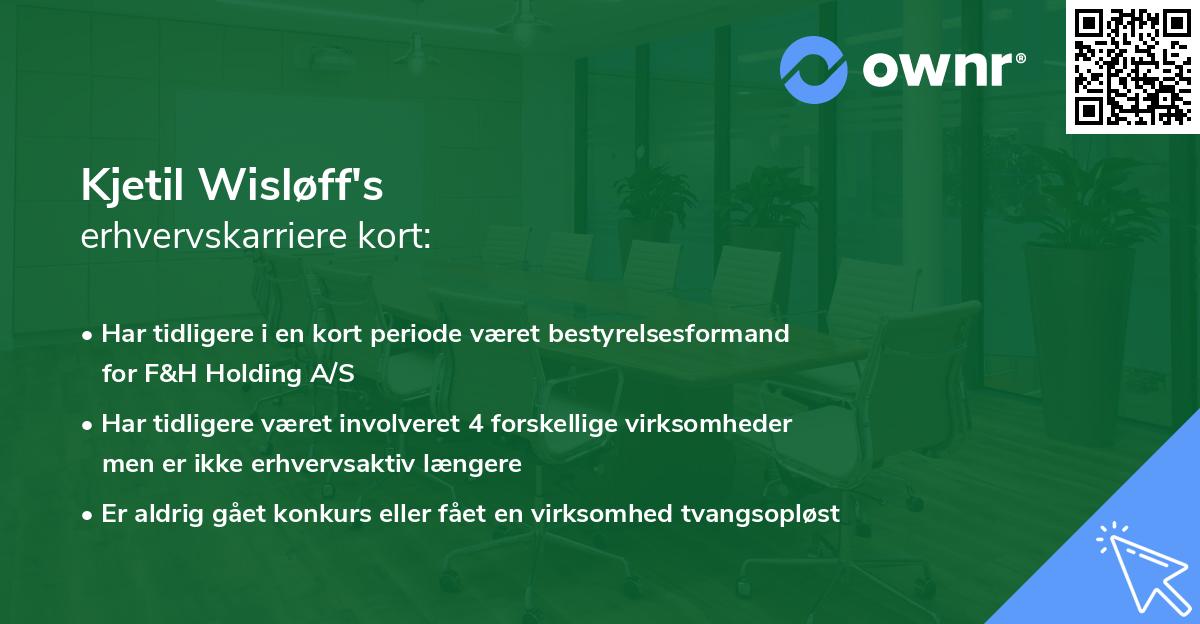 Kjetil Wisløff's erhvervskarriere kort