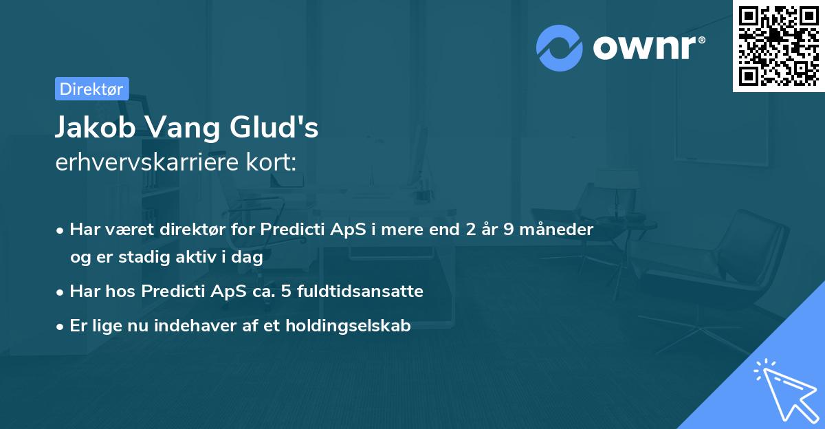 Jakob Vang Glud's erhvervskarriere kort