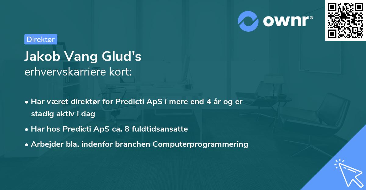 Jakob Vang Glud's erhvervskarriere kort
