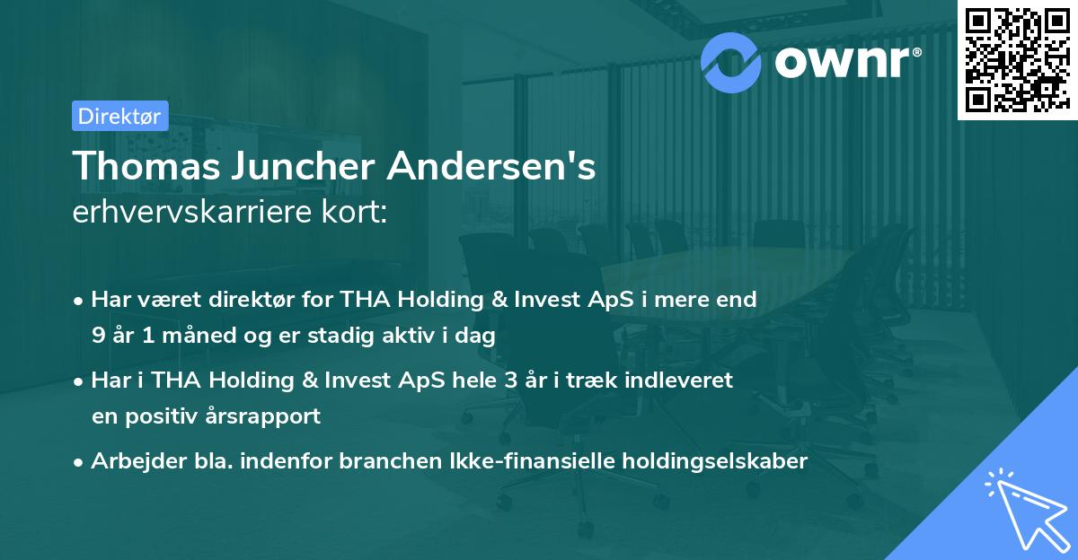 Thomas Juncher Andersen's erhvervskarriere kort