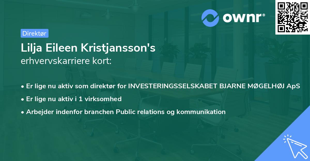 Lilja Eileen Kristjansson's erhvervskarriere kort