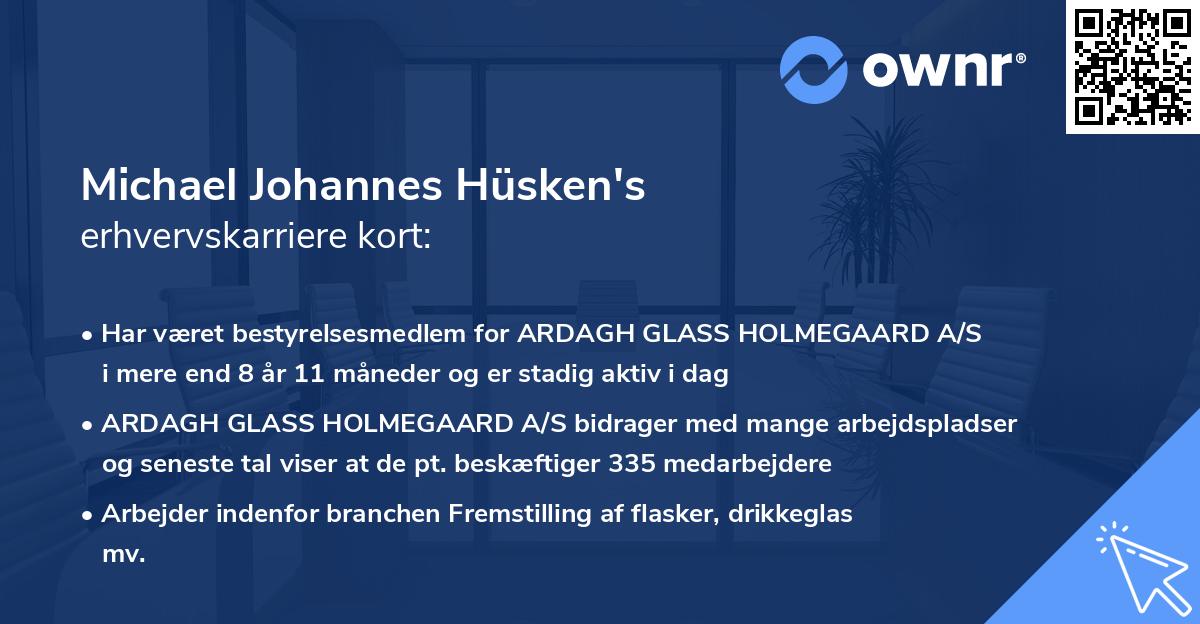 Michael Johannes Hüsken's erhvervskarriere kort
