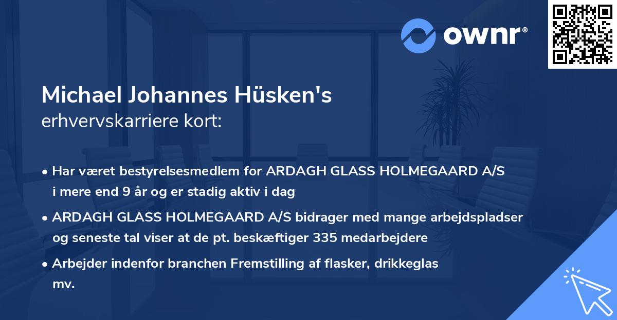 Michael Johannes Hüsken's erhvervskarriere kort