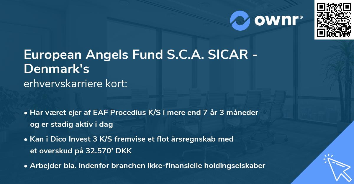European Angels Fund S.C.A. SICAR - Denmark's erhvervskarriere kort