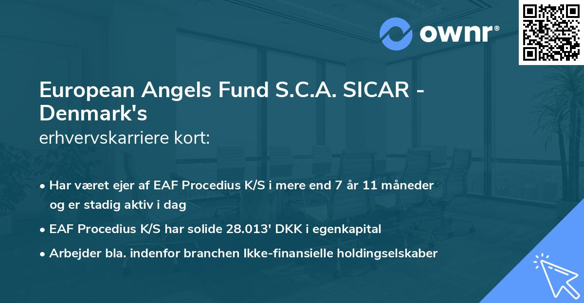 European Angels Fund S.C.A. SICAR - Denmark's erhvervskarriere kort