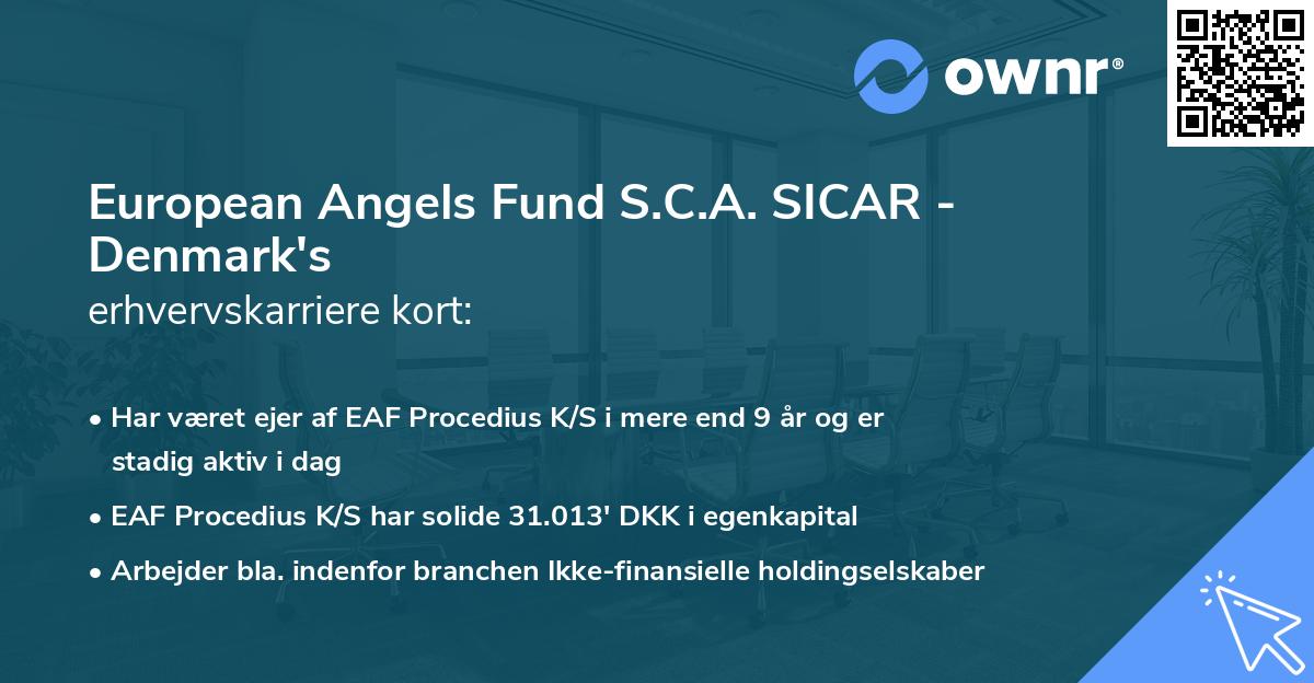 European Angels Fund S.C.A. SICAR - Denmark's erhvervskarriere kort