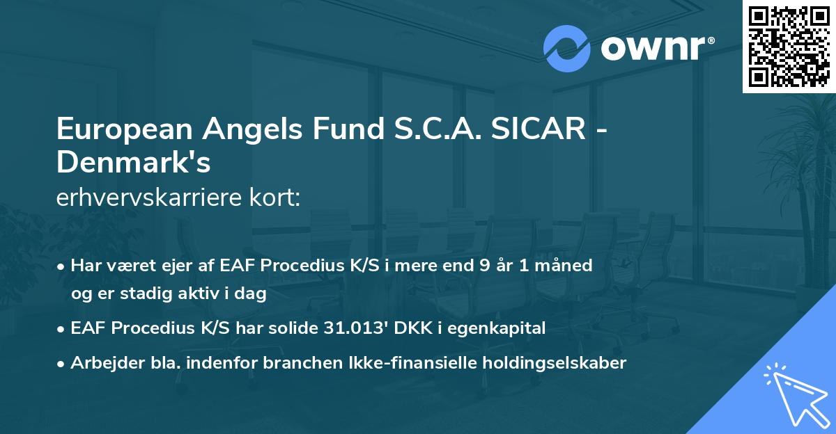 European Angels Fund S.C.A. SICAR - Denmark's erhvervskarriere kort