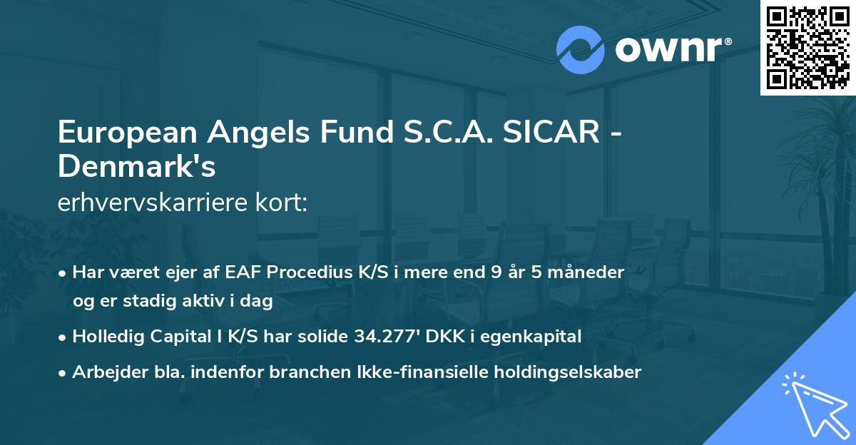 European Angels Fund S.C.A. SICAR - Denmark's erhvervskarriere kort