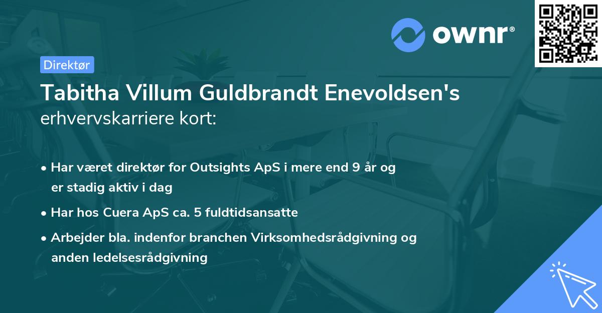 Tabitha Villum Guldbrandt Enevoldsen's erhvervskarriere kort