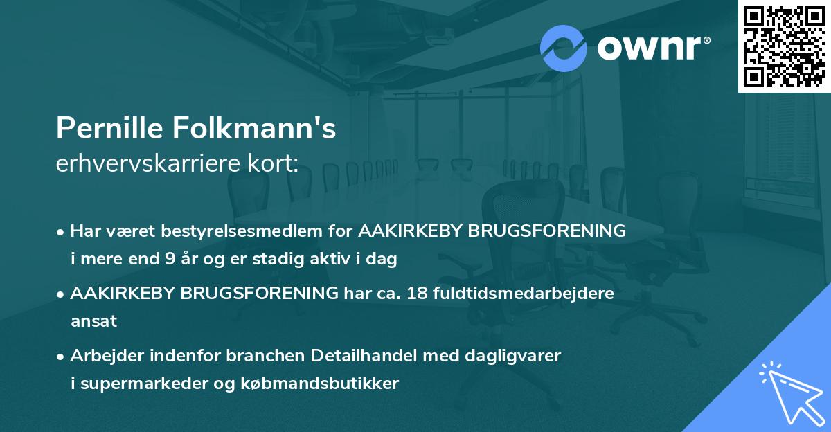 Pernille Folkmann's erhvervskarriere kort