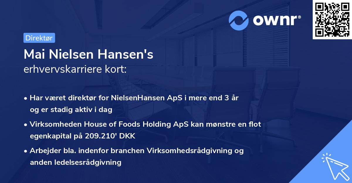 Mai Nielsen Hansen's erhvervskarriere kort