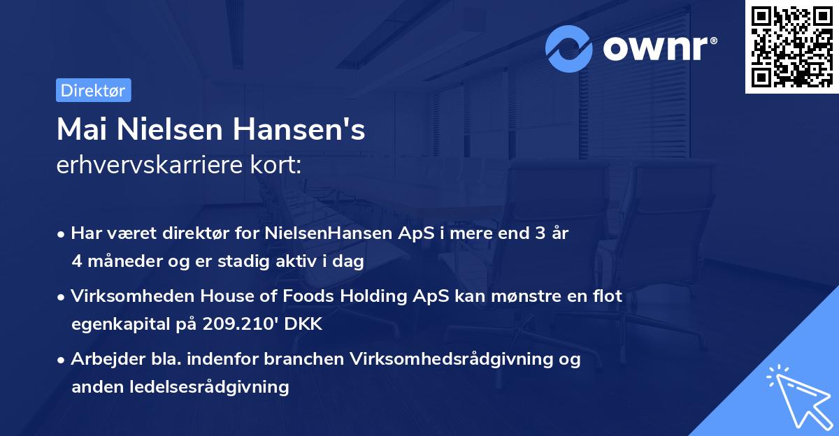 Mai Nielsen Hansen's erhvervskarriere kort