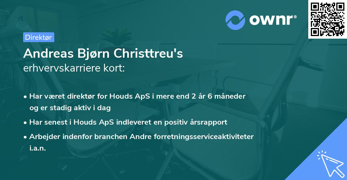 Andreas Bjørn Christtreu's erhvervskarriere kort