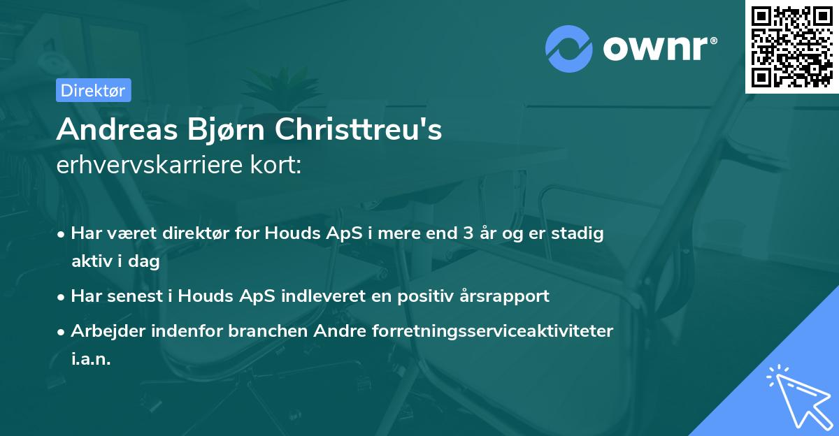 Andreas Bjørn Christtreu's erhvervskarriere kort