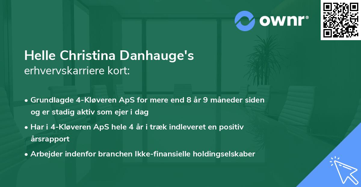 Helle Christina Danhauge's erhvervskarriere kort