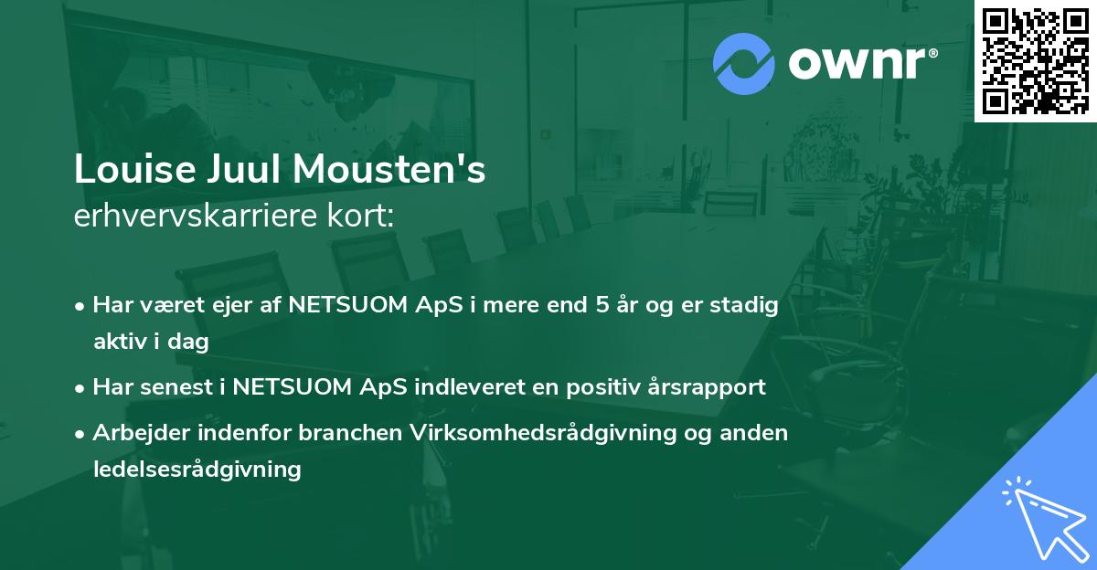 Louise Juul Mousten's erhvervskarriere kort