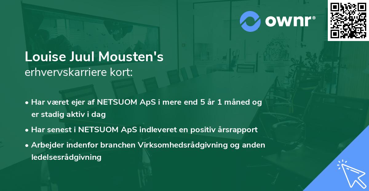 Louise Juul Mousten's erhvervskarriere kort