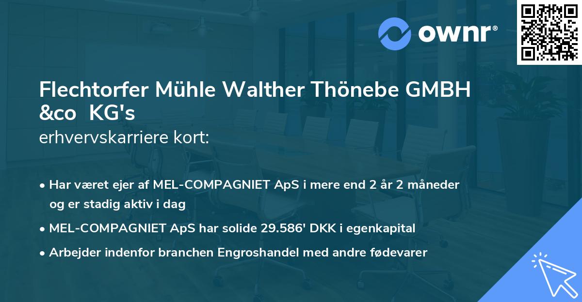 Flechtorfer Mühle Walther Thönebe GMBH &co  KG's erhvervskarriere kort