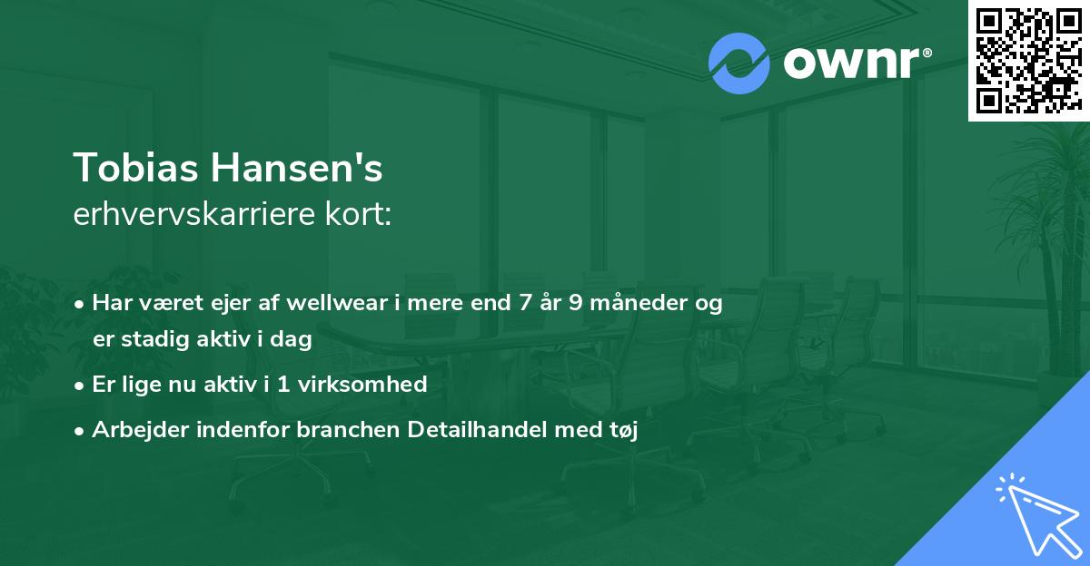 Tobias Hansen's erhvervskarriere kort