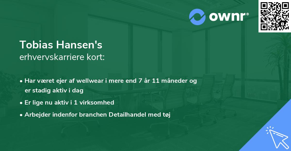Tobias Hansen's erhvervskarriere kort