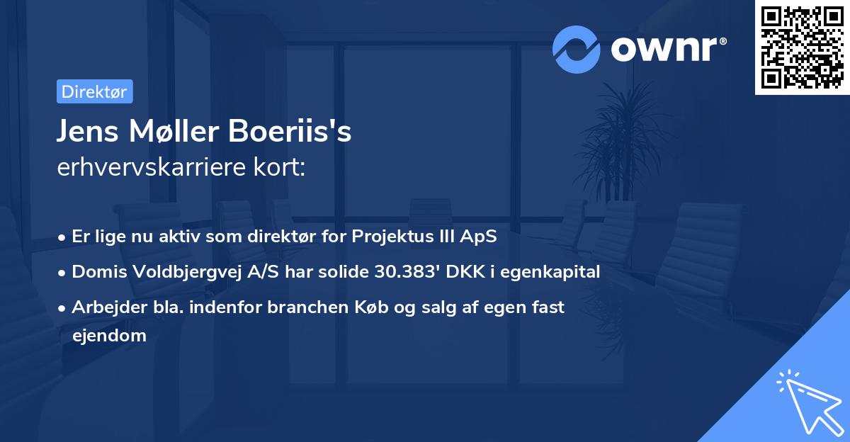 Jens Møller Boeriis's erhvervskarriere kort