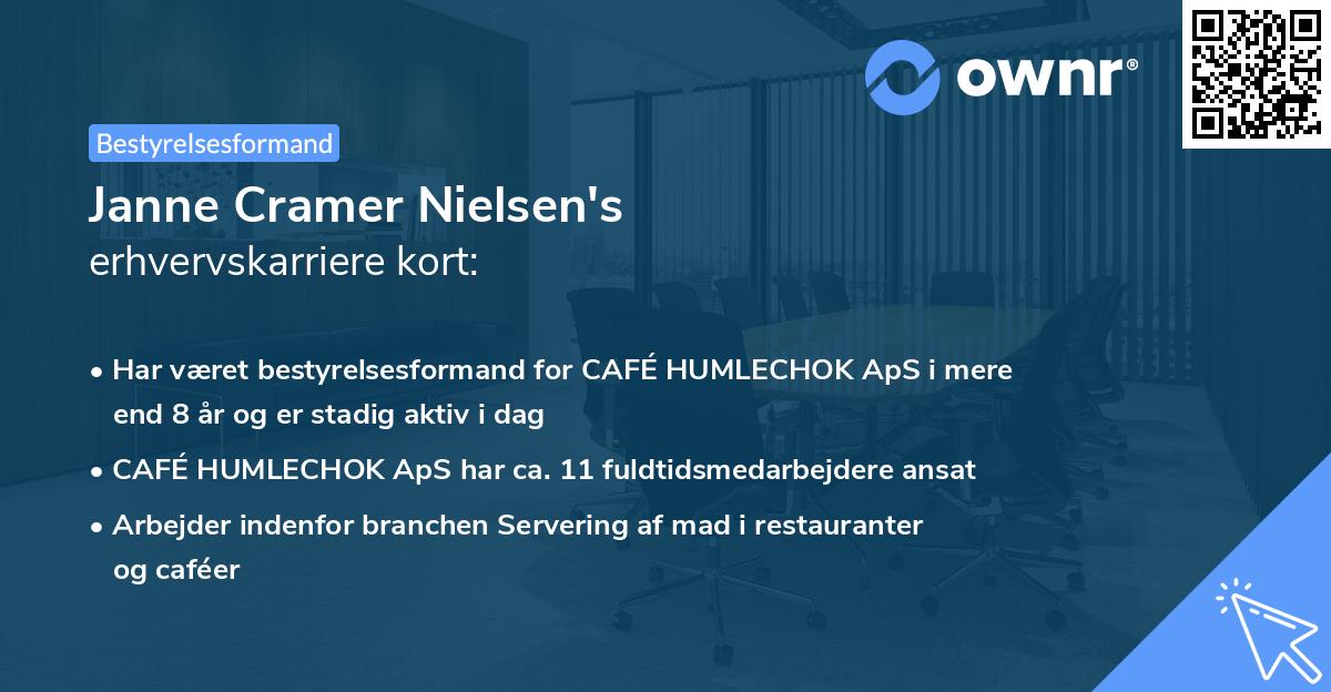 Janne Cramer Nielsen's erhvervskarriere kort