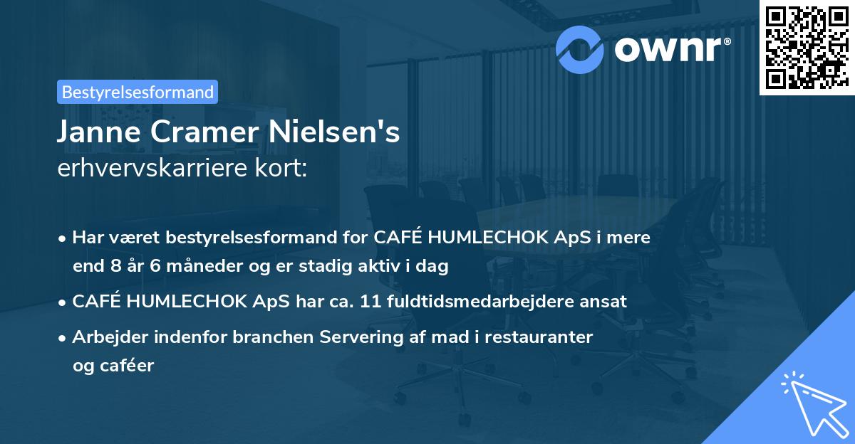 Janne Cramer Nielsen's erhvervskarriere kort