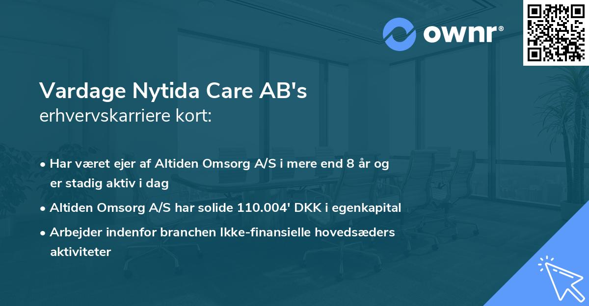 Vardage Nytida Care AB's erhvervskarriere kort