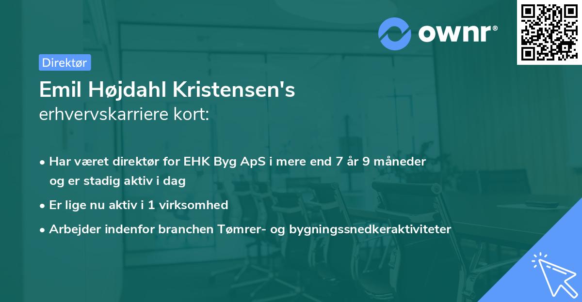 Emil Højdahl Kristensen's erhvervskarriere kort