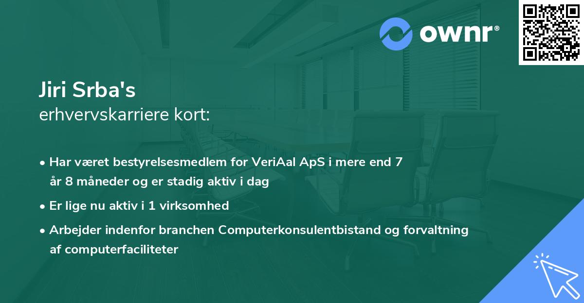 Jiri Srba's erhvervskarriere kort