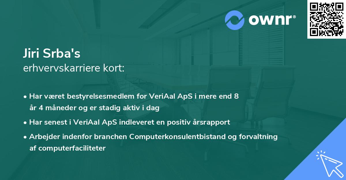 Jiri Srba's erhvervskarriere kort