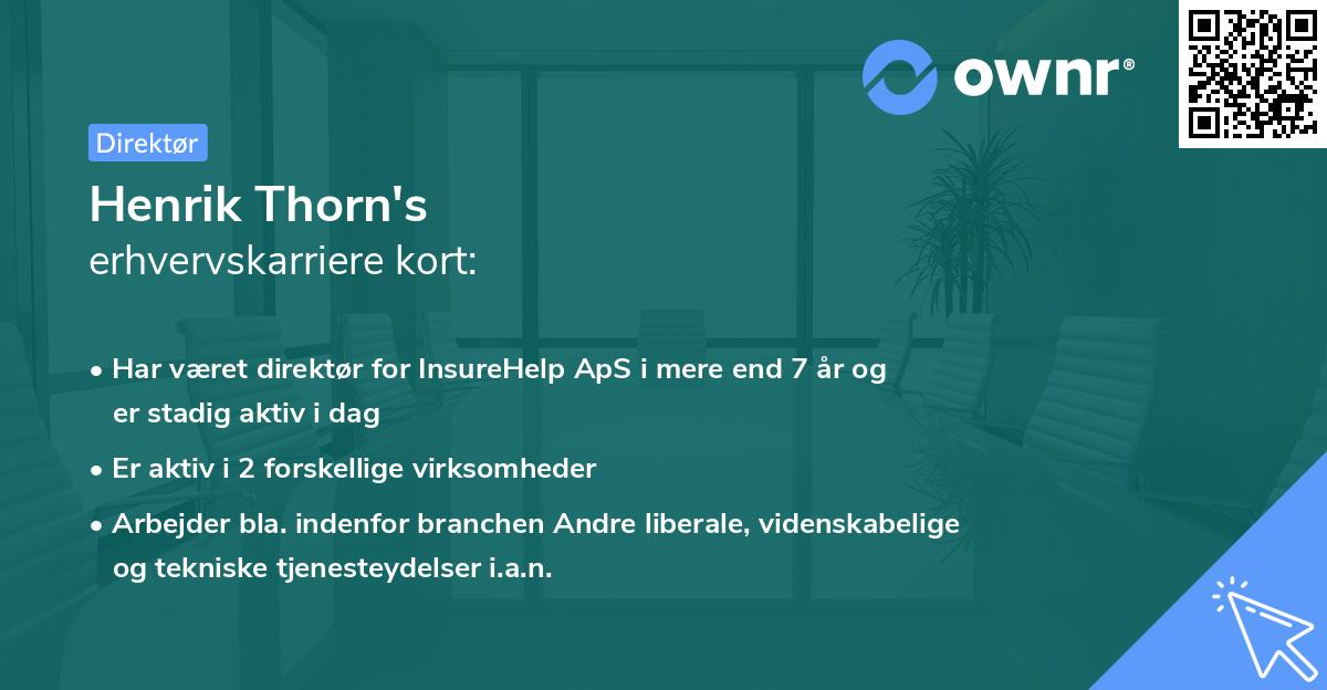 Henrik Thorn's erhvervskarriere kort