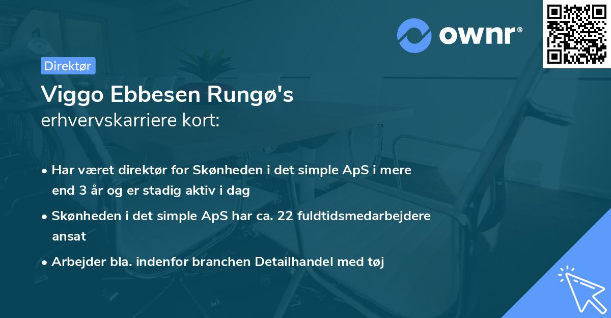 Viggo Ebbesen Rungø's erhvervskarriere kort
