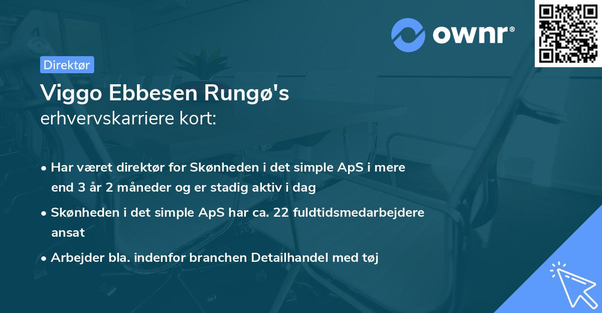 Viggo Ebbesen Rungø's erhvervskarriere kort
