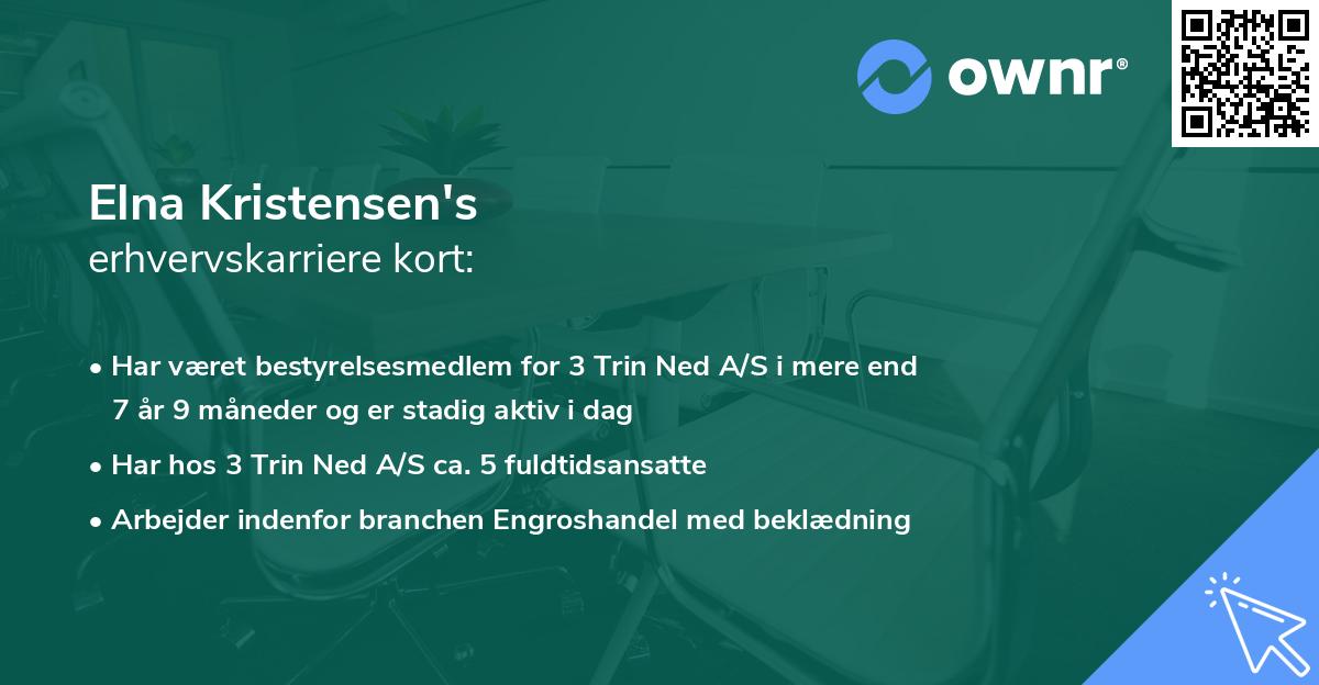 Elna Kristensen's erhvervskarriere kort