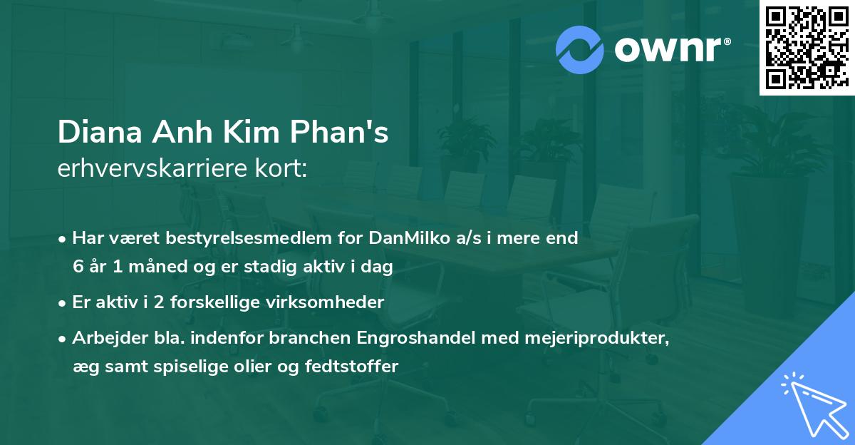 Diana Anh Kim Phan's erhvervskarriere kort