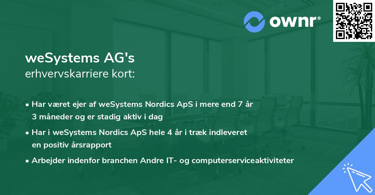 weSystems AG's erhvervskarriere kort