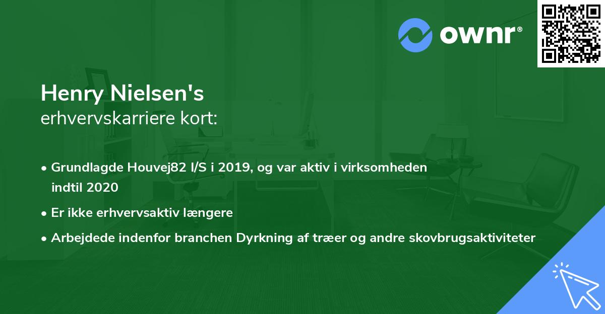 Henry Nielsen's erhvervskarriere kort