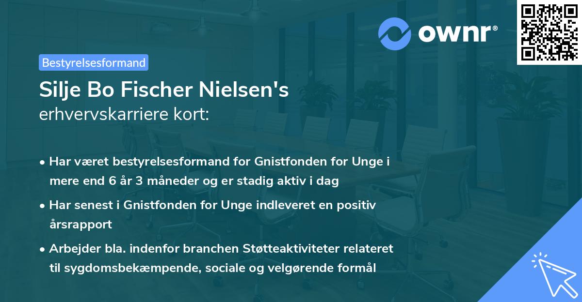 Silje Bo Fischer Nielsen's erhvervskarriere kort