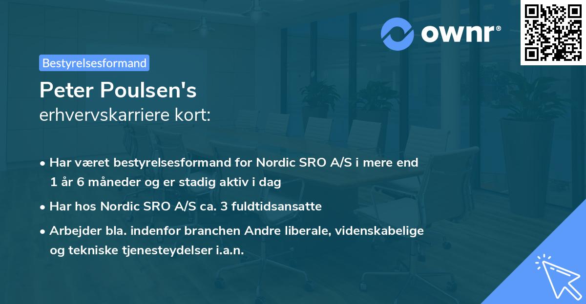 Peter Poulsen's erhvervskarriere kort
