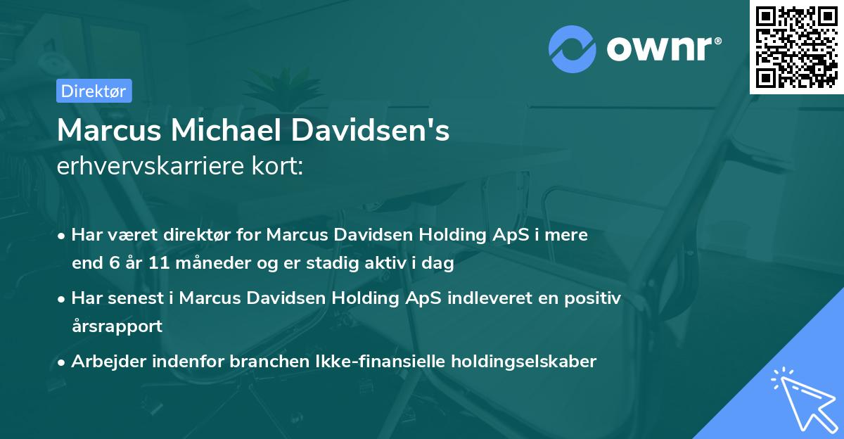 Marcus Michael Davidsen's erhvervskarriere kort