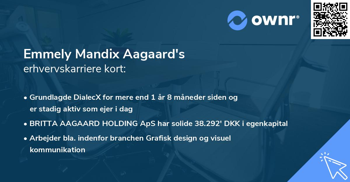 Emmely Mandix Aagaard's erhvervskarriere kort