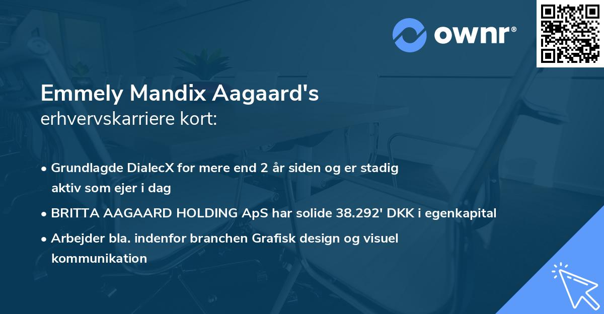 Emmely Mandix Aagaard's erhvervskarriere kort