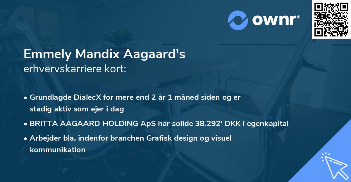 Emmely Mandix Aagaard's erhvervskarriere kort