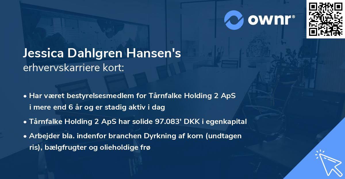 Jessica Dahlgren Hansen's erhvervskarriere kort